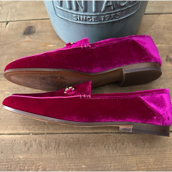 Sam Edelman raspberry velvet bit loafers - Picture 3 of 7